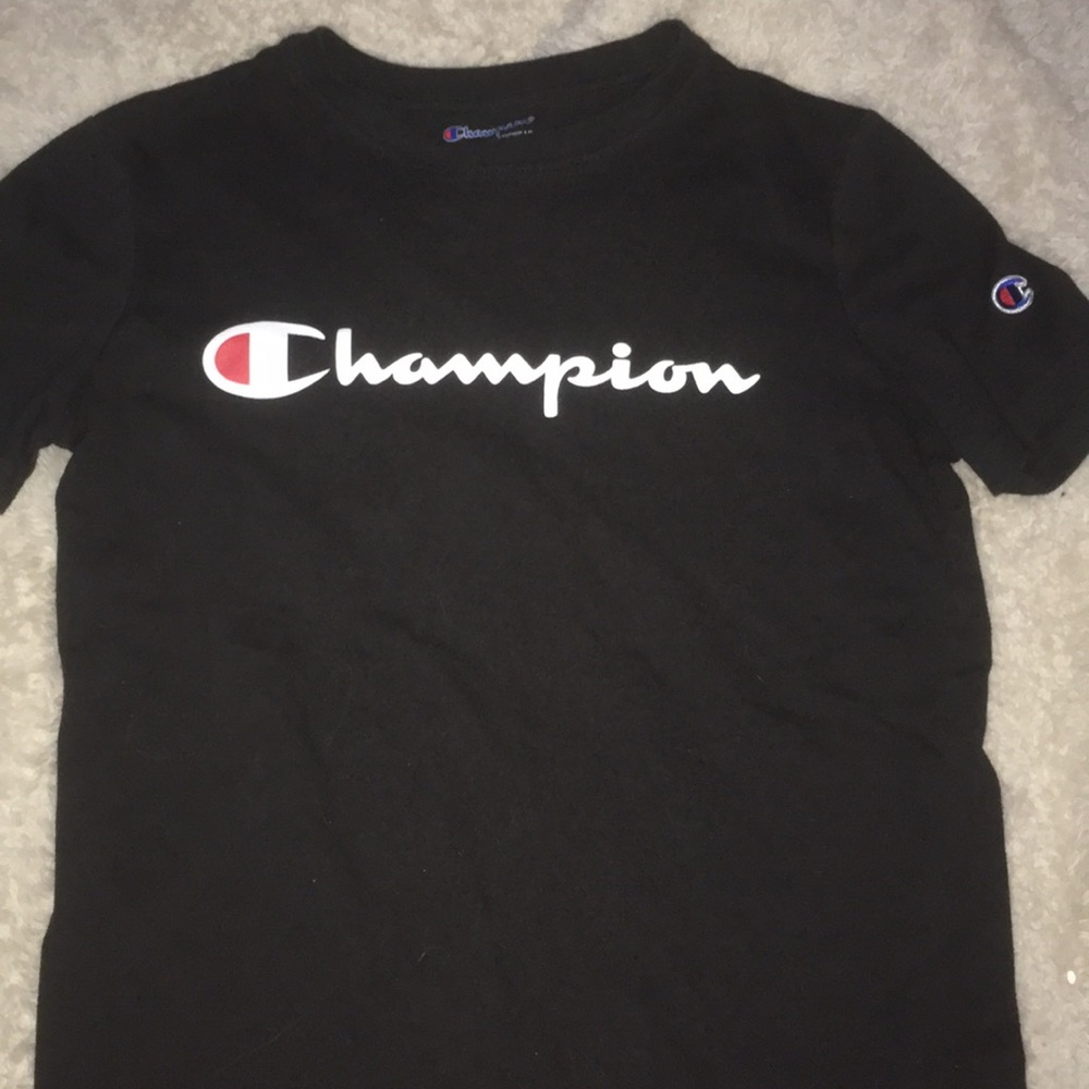 Black boys champion shirt